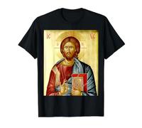 Jesus Christ Pantokrator Almighty Ruler of All Value Graphic T-Shirt, Men, Black, M