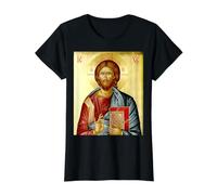 Jesus Christ Pantokrator Almighty Ruler of All Value Graphic T-Shirt, Women, Black, M