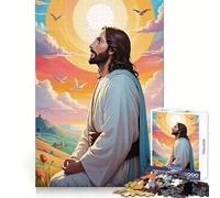 Jesus Christ Pastoral 1000 Piece Puzzle For Adults Creative Play Snug Joint Real Challenge Night Activity (38x26cm)