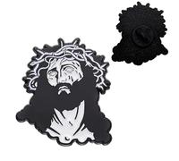 Jesus Christ Pin Badge Lord Thorns Cross Brooch Crucifix Christian Holy Bible Lapel Catholic Religous Religion Passion Jewellery Bag Jacket Church Prayer Pray Faith God (Jesus Crown of Thorns)