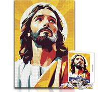 Jesus Christ Portrait 1000 Adult Pieces Jigsaw Puzzle Educational Fun Learning Activity Game Perfect Thoughtful Gift for Any Occasion Size 50x75cm
