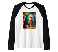 Jesus Christ Portrait Christian Religious Art Jesus Art Raglan Baseball Tee