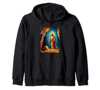 Jesus Christ Portrait Christian Religious Art Jesus Art Zip Hoodie