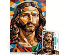 Jesus Christ Portrait Jigsaws 1000 Pieces for Adults Sharp Brain Perfect Connection Family Bond Art Work (50x75cm)
