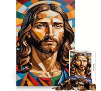 Jesus Christ Portrait Jigsaws 1000 Pieces for Adults Sharp Brain Perfect Connection Family Bond Art Work (50x75cm)