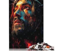 Jesus Christ Portrait Puzzle Toy Educational Game Premium Cardboard Jigsaw Puzzle for Adult Children 1000pcs (38x26cm)