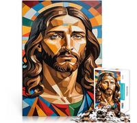 Jesus Christ PortraitJigsaws 1000 Pieces for teenagers Stress Reliever Staycation Kill time Enhance love between couples 38x26cm