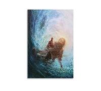 Jesus Christ Posters Bible Verse Religion Jesus Poster Decorative Painting Canvas Wall Art Living Room Poster Bedroom Painting Wall Art Picture Print Modern Family Room Decor 12 x 18 Inches (30 x 45