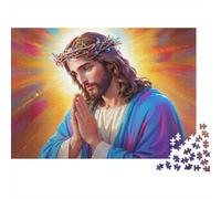Jesus Christ Prayer Year in Pictures 1000 Piece with Matte Finish Jig Saws As Difficult Puzzles for Tabletop Games And Digital Detox Gifts 38x26cm/1000pcs