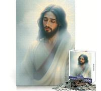 Jesus Christ Praying in Heaven 1000-piece Puzzle for Teenagers Clear Logic Snug Joint Fun Activity Christmas Surprise (50x75cm)