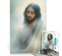 Jesus Christ Praying in Heaven Jigsaw Puzzles for Adults 1000 Pieces Creative Play True Detail Real Challenge Art Decor (38x52cm)