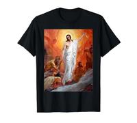 Jesus Christ Preaching to the Spirits in Prison Hell Value Graphic T-Shirt, Men, Black, L