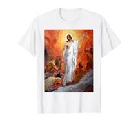 Jesus Christ Preaching to the Spirits in Prison Hell Value Graphic T-Shirt, Men, White, S