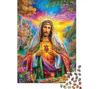 Jesus Christ Puzzle 1000 Piece, Jigsaw Puzzle Challenge Eco-friendly Paper Puzzle for Adults & for Age 14 And Up 52x38cm/1000pcs