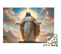 Jesus Christ Puzzle 1000 Pieces Recycled Paper for Adults Adult Jigsaws Impossible Challenging Family Game Fun Home Present Great Gift Idea for Relaxation 38x26cm/1000pcs