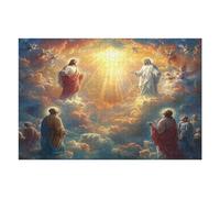 Jesus Christ - Religion 1000 Pc Classic Jigsaw Puzzle Faith Puzzle for Adults Hard Challenging Hobby Home Decor Poster Eco Friendly Material 1000 PCS