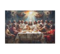 Jesus Christ - Religion 1000 Piece Complete Jigsaw Puzzle Set Conviction Faith Teens Beginners Educational Challenge Puzzle Fans Group Play Anniversary Fathers Thick Cardboard 1000 PCS
