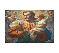 Jesus Christ - Religion 1000 Pieces Jigsaw Puzzles Faith For Men Educational Decompression Adults Anxiety Memory Care Mothers Valentines Premium Cardboard 1000 PCS