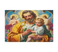 Jesus Christ - Religion 1000 Pieces Set Classic Jigsaw Puzzle Conviction Faith Couple Puzzle Partners Mind Relaxation Wall Decor Easter New Year Premium Cardboard 1000 PCS