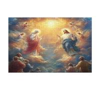 Jesus Christ - Religion 1000 Pieces Set Classic Jigsaw Puzzle Faith Couple Puzzle Partners Mind Relaxation Wall Decor Easter New Year Creativity & Gift Giving 1000 PCS