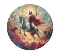 Jesus Christ - Religion 120 Piece Circular Puzzle Faith Animal Shape Learning Puzzle for All Ages Creative Brainteaser Gift Home Decor Relaxing Activity Challenging 120 PCS