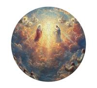 Jesus Christ - Religion 120 Piece Circular Puzzle Faith Animal Shape Learning Puzzle for All Ages Creative Brainteaser Gift Home Decor Relaxing Activity Challenging 120 PCS