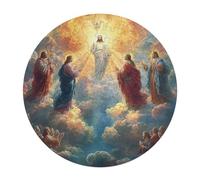 Jesus Christ - Religion 120 Piece Circular Puzzle Faith Animal Shape Learning Through Play Educational Puzzle for Kids & Adults Idea Home Decor 120 PCS