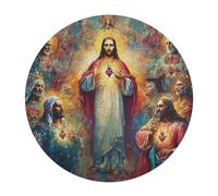 Jesus Christ - Religion 120 Piece Circular Puzzle Faith Animal Shape Learning Through Play Educational Puzzle for Kids & Adults Idea Home Decor 120 PCS