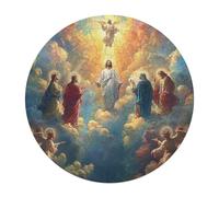 Jesus Christ - Religion 120 Piece Round Puzzle Faith Animal Shape All Ages Educational Puzzle Creative Challenge Gift for Families Home Decor Inspiration 120 PCS