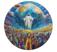 Jesus Christ - Religion 195 Piece Circular Puzzle Conviction Faith Animal Shape Learning Through Play Educational Puzzle for Kids & Adults Idea Home Decor 195 PCS