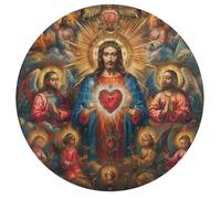Jesus Christ - Religion 195 Piece Circular Puzzle Conviction Faith Animal Shape Learning Through Play Educational Puzzle for Kids & Adults Idea Home Decor 195 PCS