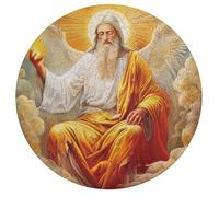 Jesus Christ - Religion 195 Piece Circular Puzzle Conviction Faith Animal Shape Premium Challenging Puzzle Decorative Finish Home Decor Gift Idea Relaxing Activity 195 PCS