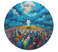 Jesus Christ - Religion 195 Piece Circular Puzzle Conviction Faith Animal Shape Premium Relaxing Puzzle Stress Relief Home Decor Educational Creative Challeng Challenging 195 PCS