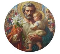 Jesus Christ - Religion 195 Piece Circular Puzzle Faith Animal Shape Learning Puzzle for All Ages Creative Brainteaser Gift Home Decor Relaxing Activity Challenging 195 PCS