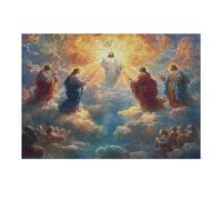 Jesus Christ - Religion 300 Pc DIY Jigsaw Puzzle Faith Puzzles for Adults Teens Hard Challenging Team Building Stress Reducing Autumn Sturdy Wooden Cardboard 300 PCS