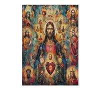 Jesus Christ - Religion 300 Piece Complete Jigsaw Puzzle Set Conviction Faith Teens Beginners Mind Relaxation Puzzle Fans Group Play Anniversary Fathers Gift Thick Cardboard 300 PCS