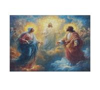 Jesus Christ - Religion 300 Piece Jigsaw Puzzle Faith For Men Educational Decompression Adults Anxiety Memory Care Mothers Valentines Gift Sturdy Paperboard 300 PCS