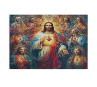 Jesus Christ - Religion 300 Piece Jigsaw Puzzle for Adults Faith Jigsaw Weekend DIY Activity Parent Child Bonding Vibrant Design Perfect Festival Gift 300 PCS