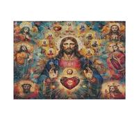 Jesus Christ - Religion 300 Piece Pack DIY Jigsaw Puzzle Conviction Faith Collectors Cognitive Development Educational Decorative Puzzle Gifts for Adults Premium Cardboard 300 PCS