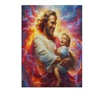 Jesus Christ - Religion 500 Piece Jigsaw Puzzle Pack Faith Teens Beginners Cognitive Development Puzzle Fans Group Play Anniversary Thick Cardboard 500 PCS