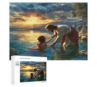 Jesus Christ - Religion 500 Piece Jigsaw Puzzles Adults Kids Faith Jigsaws Post-Work Relaxation Tool Challenging Friends Family Decor 500 PCS