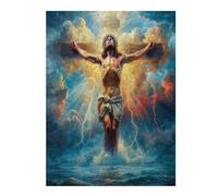 Jesus Christ - Religion 500 Piece Pack Classic Jigsaw Puzzle Faith Couple Puzzle Partners Ultra Difficult Wall Decor Easter New Year Eco Friendly Cardboard 500 PCS