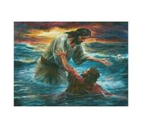 Jesus Christ - Religion 500 Pieces Jigsaw Puzzles Conviction Faith For Men Educational Decompression Adults Anxiety Memory Care Mothers Valentines Gift Eco Friendly Material 500 PCS