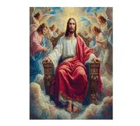 Jesus Christ - Religion 500 Pieces Set Classic Jigsaw Puzzle Faith Couple Puzzle Partners Logic Skill Wall Decor Easter New Year Gift Eco-friendly Recycled Cardboard 500 PCS