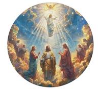 Jesus Christ - Religion 68 Piece Circular Puzzle Conviction Faith Animal Shape All Ages Stress Relief Home Decor Puzzle Educational Creative Challeng Challenging 68 PCS