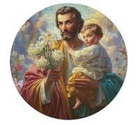 Jesus Christ - Religion 68 Piece Circular Puzzle Faith Animal Shape Learning Through Play Educational Puzzle for Kids & Adults Idea Home Decor 68 PCS