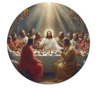 Jesus Christ - Religion 68 Piece Circular Puzzle Faith Animal Shape Learning Through Play Educational Puzzle for Kids & Adults Idea Home Decor 68 PCS