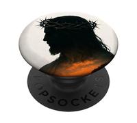 Jesus Christ Resurrect from the Tomb He is Risen King God PopSockets Adhesive PopGrip