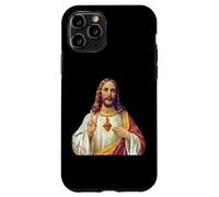 Jesus Christ Sacred Heart Peace Sign Portrait Case for iPhone 11 Pro