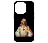 Jesus Christ Sacred Heart Peace Sign Portrait Case for iPhone 14 Pro